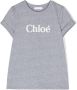 Chloé Kids T-shirt met logoprint Grijs - Thumbnail 1