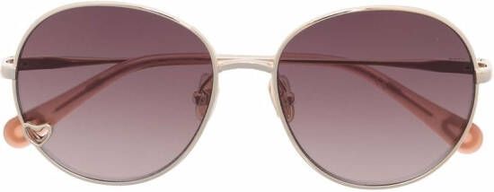 Chloé Kids Zonnebril met rond montuur Goud