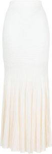 Chloé knitted flared maxi skirt Wit