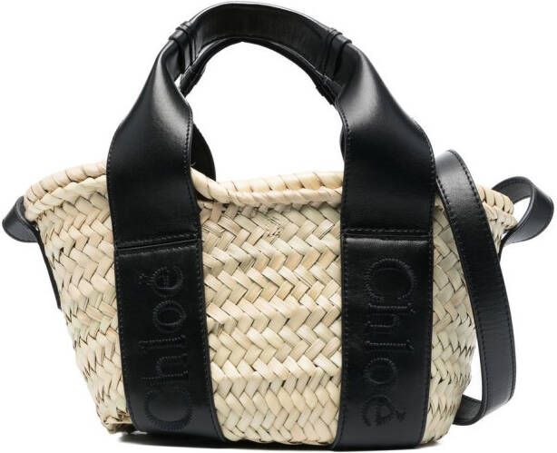Chloé Sense raffia shopper Beige
