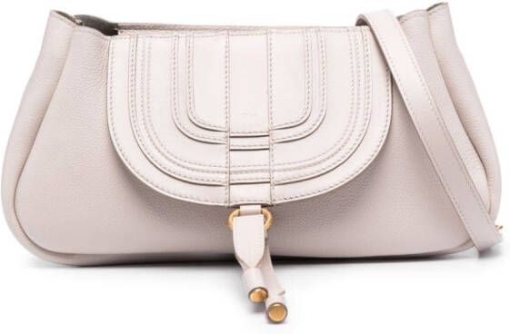 Chloé Marcie leren clutch Beige