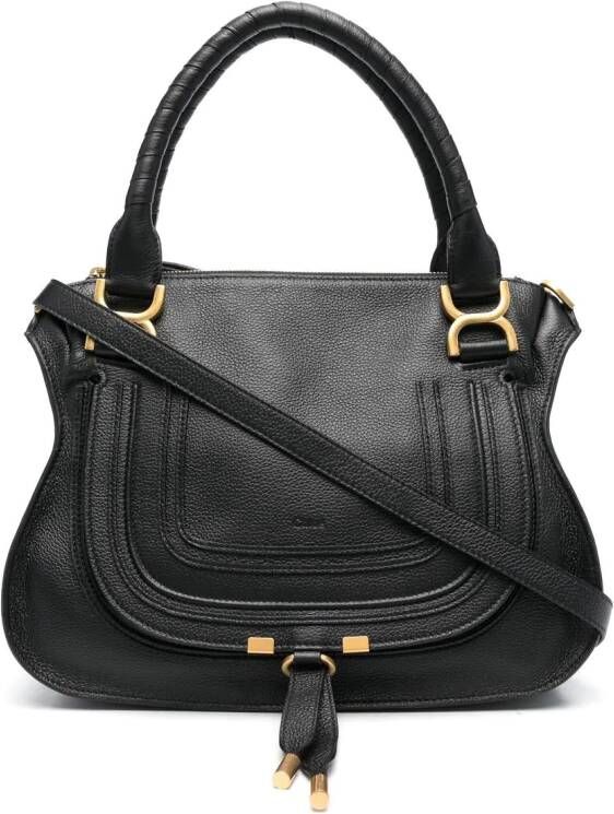 Chloé Marcie leren shopper Zwart