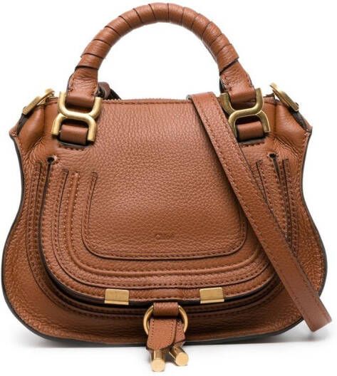 Chloé Marcie leren shopper Bruin