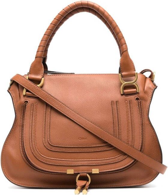 Chloé Marcie leren shopper Bruin