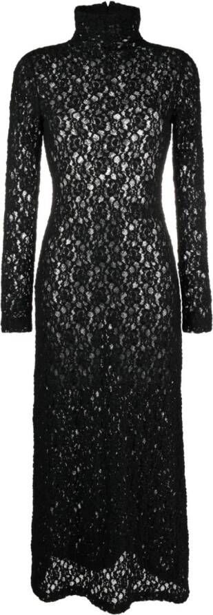 Chloé Maxi-jurk met kant Zwart