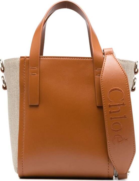 Chloé medium Sense leather tote bag Bruin