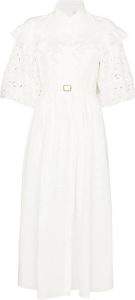 Chloé Midi-jurk met ballonmouwen Wit
