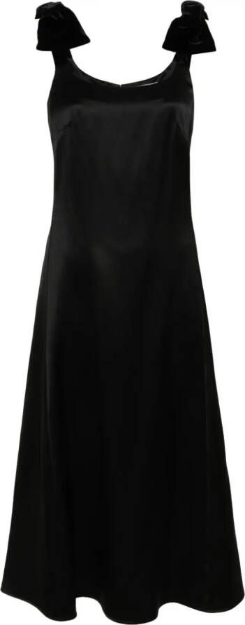 Chloé Midi-jurk verfraaid met strik Zwart