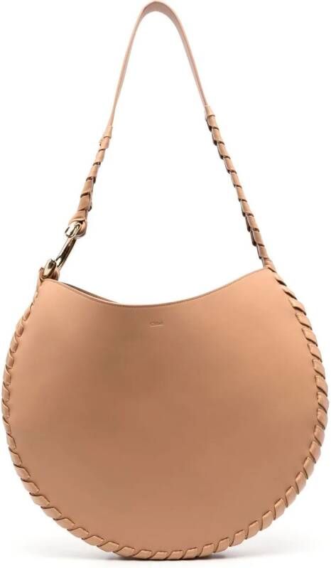 Chloé Moon leren schoudertas Beige