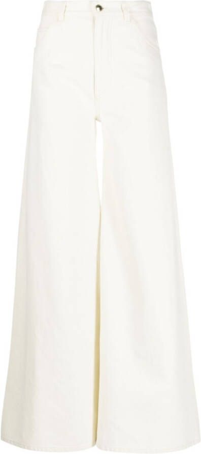 Chloé Rave jeans met wijde pijpen Beige