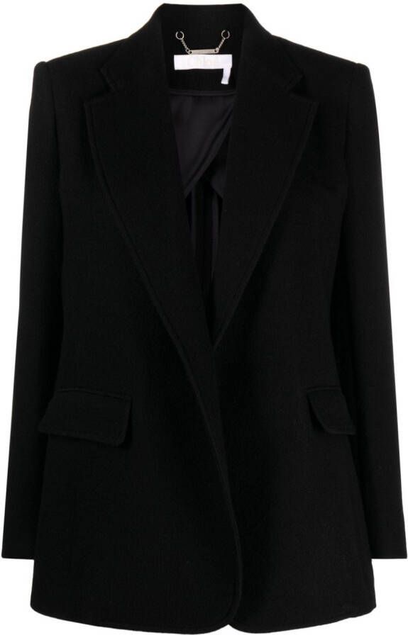 Chloé Blazer met enkele rij knopen Zwart