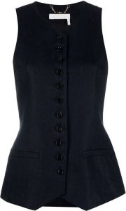 Chloé sleeveless button-up waistcoat Blauw