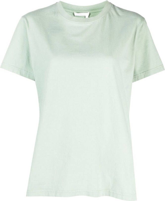Chloé T-shirt met logoprint Groen