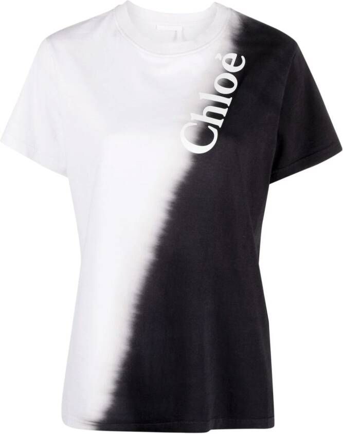 Chloé T-shirt met logoprint Grijs