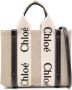 Chloé Woody shopper met logoband Beige - Thumbnail 1