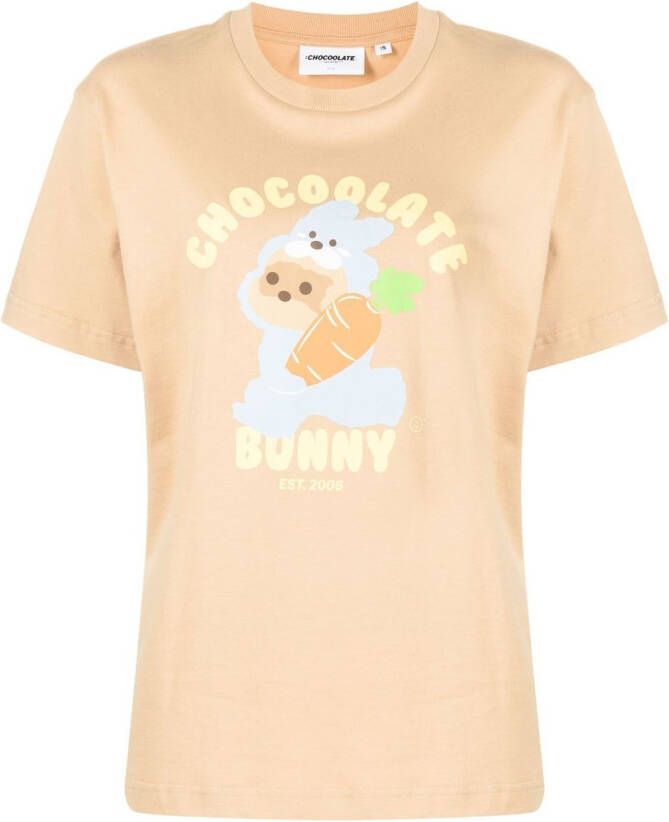 CHOCOOLATE T-shirt met print Bruin