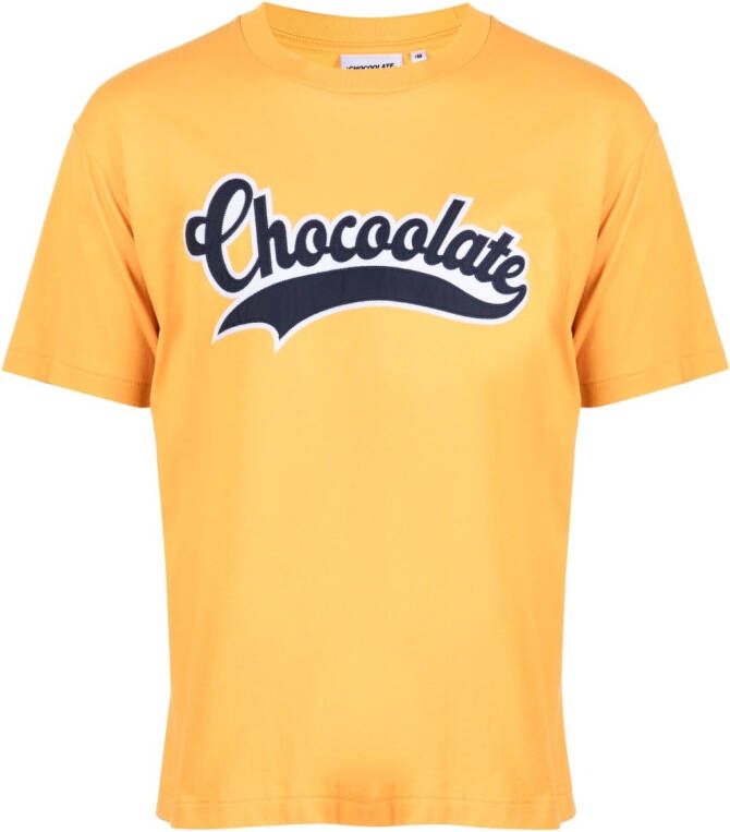CHOCOOLATE T-shirt met logopatch Geel