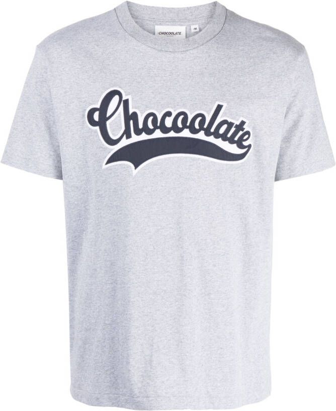 CHOCOOLATE T-shirt met logopatch Grijs
