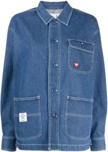 CHOCOOLATE logo-patch denim jacket Blauw