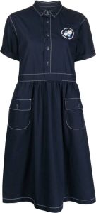 CHOCOOLATE Midi-jurk met korte mouwen Blauw