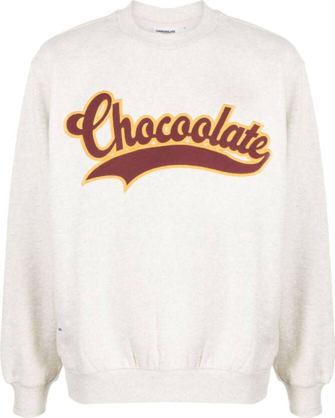 CHOCOOLATE Sweater met geborduurd logo Beige