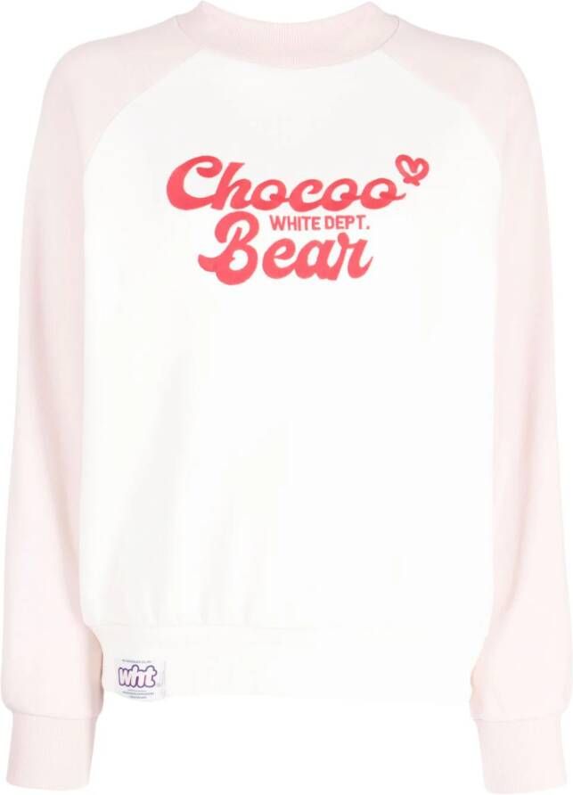 CHOCOOLATE Sweater met logoprint Wit