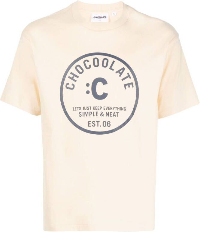 CHOCOOLATE T-shirt met logoprint Geel