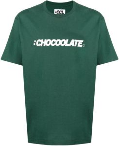 CHOCOOLATE T-shirt met logoprint Groen