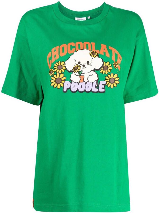 CHOCOOLATE T-shirt met print Groen