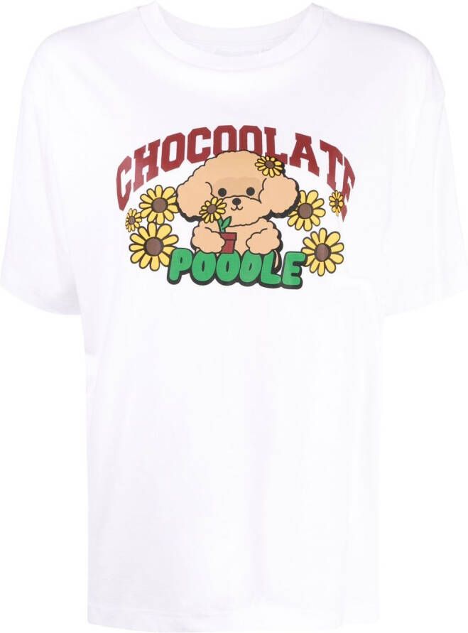 CHOCOOLATE T-shirt met print Wit