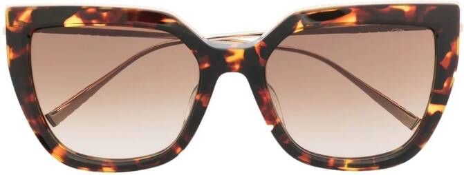 Chopard Eyewear Zonnebril met cat-eye montuur Bruin