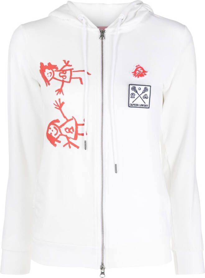 Chopova Lowena Hoodie met print Wit