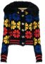 Chopova Lowena Vest met bloemen jacquard Zwart - Thumbnail 1