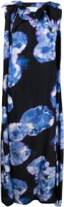 Christian Wijnants Maxi-jurk met bloemenprint Blauw