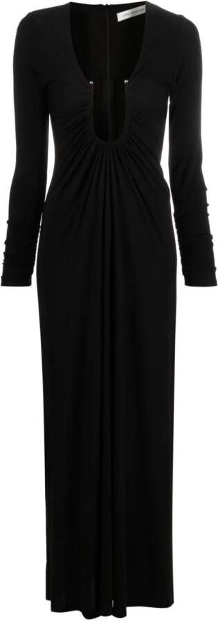 Christopher Esber Maxi-jurk met print Zwart