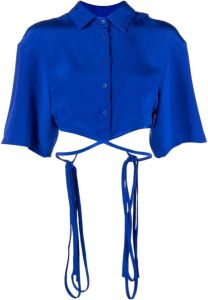 Christopher Esber Cropped blouse Blauw