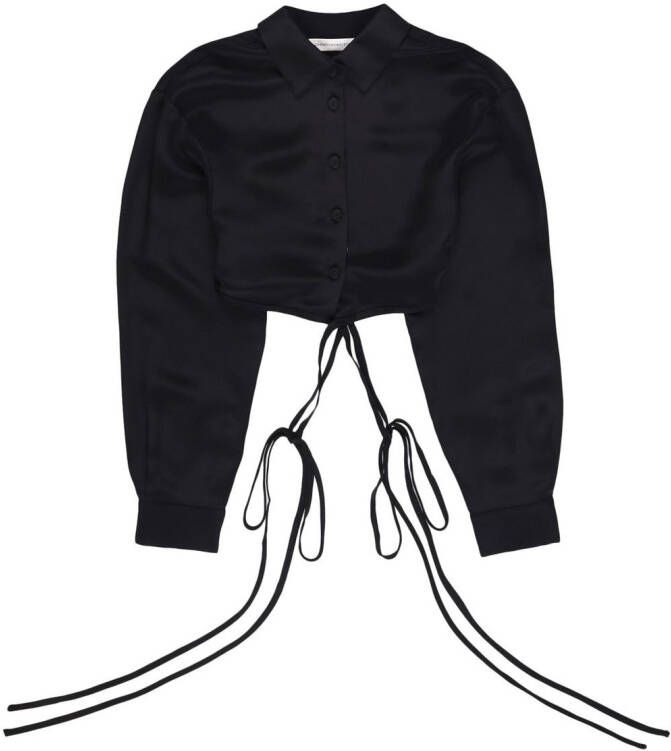 Christopher Esber Cropped blouse Zwart