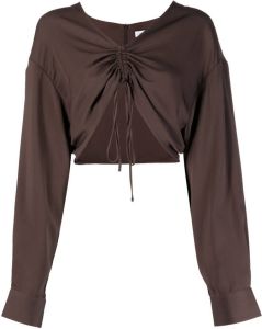 Christopher Esber cropped ruched blouse Bruin