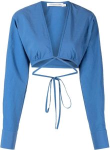 Christopher Esber Cropped top Blauw