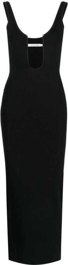 Christopher Esber Midi-jurk met U-hals Zwart