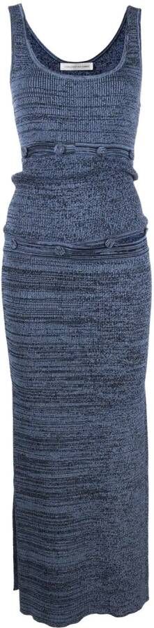 Christopher Esber Ribgebreide maxi-jurk Blauw