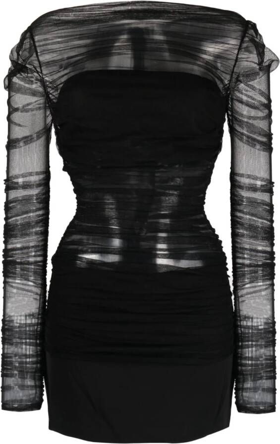 Christopher Esber Mini-jurk met tule Zwart