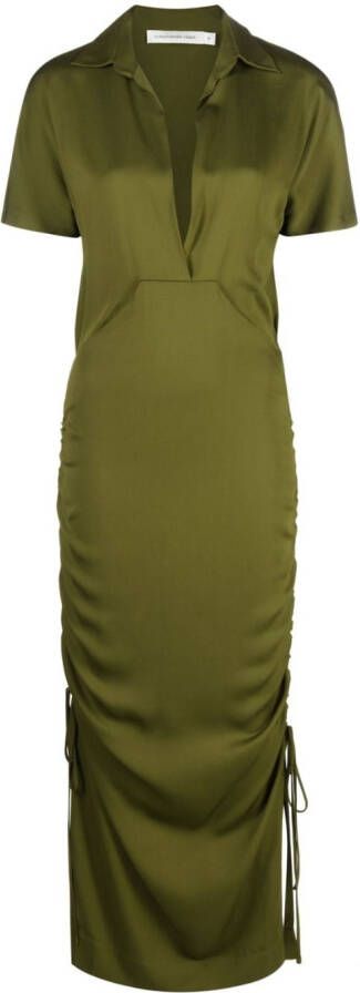 Christopher Esber Midi-jurk met korte mouwen Groen