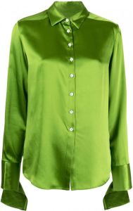 Christopher Esber Zijden blouse Groen