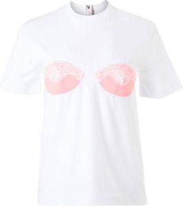 Christopher Kane T-shirt met kant White Pink