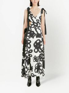 Christopher Kane Midi-jurk met wikkeldetail Zwart