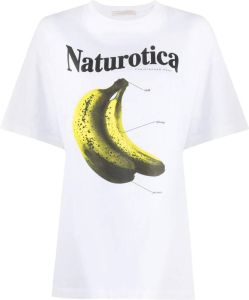 Christopher Kane T-shirt met banaan print Wit