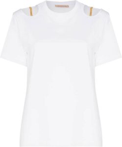 Christopher Kane T-shirt met uitgesneden ketting Wit