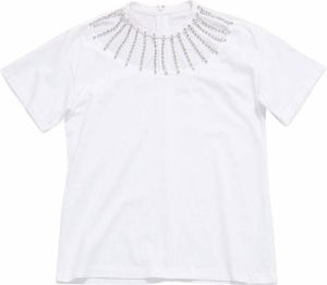 Christopher Kane T-shirt verfraaid met kristallen Wit