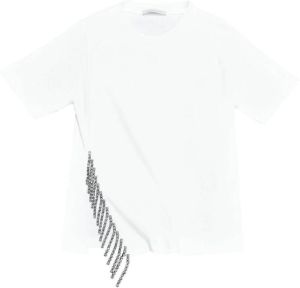 Christopher Kane T-shirt verfraaid met kristallen Wit